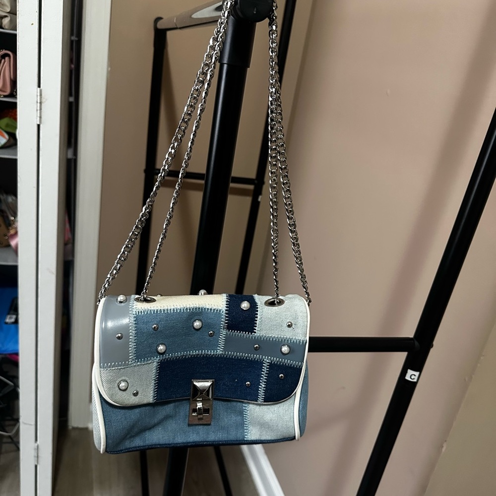 Patchwork Denim Shoulder Bag